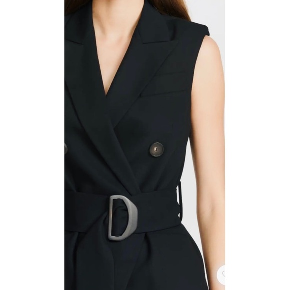 Vince Black Wool-blend Sleeveless Blazer - Picture 8 of 9
